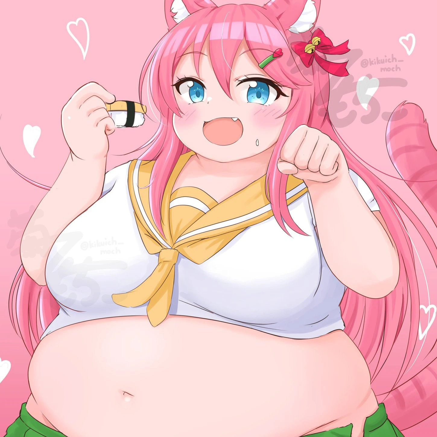 Fat cat syndrome girl