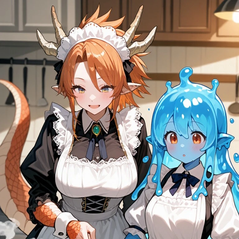 Slime Girl & Dragon Girl