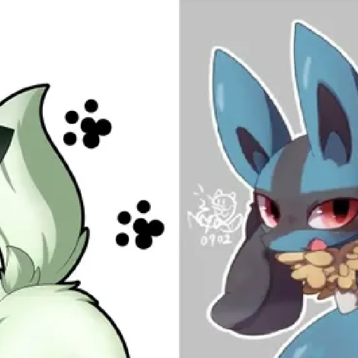 Meowscarada and Lucario