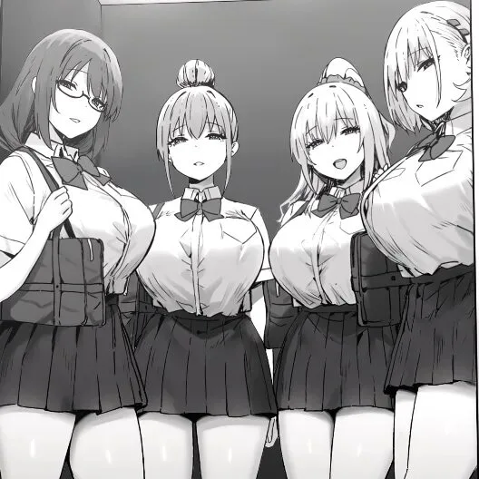 girls in the elevator