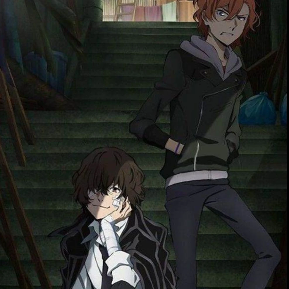 Dazai and Chuuya (16 years old, NOT SOUKOKU!)🤎🧡