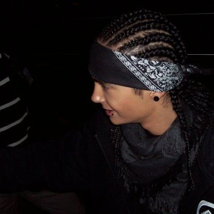 Tom Kaulitz — Uber on a Motorcycle.