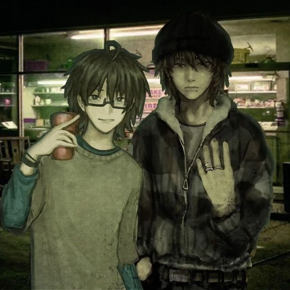 two guys in an abandoned building
